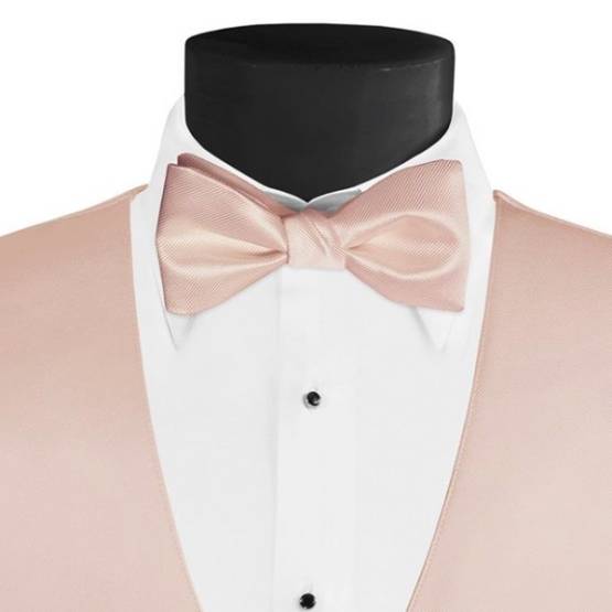 Men's Larr Brio Modern Solid Bow Tie - Rose Gold