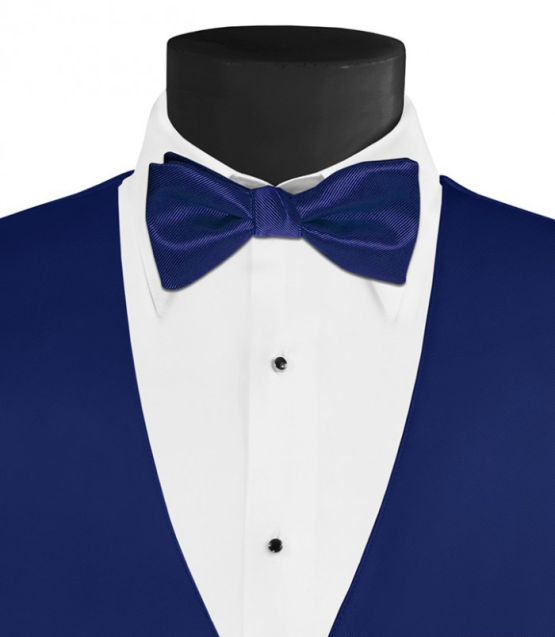 Men's Larr Brio Modern Solid Bow Tie - Royal Blue