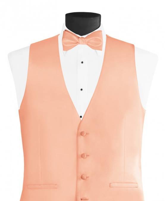 Men's Larr Brio Modern Solid Bow Tie - Bellini