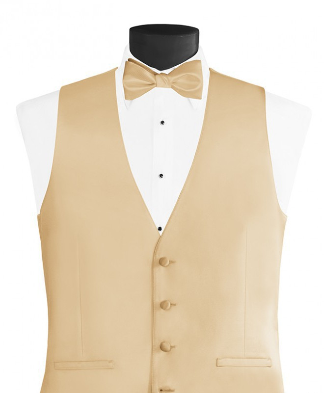 zo dwaas Tegenstander Toffee Gold Solid Vest - King of Hearts & The Bridal Shop