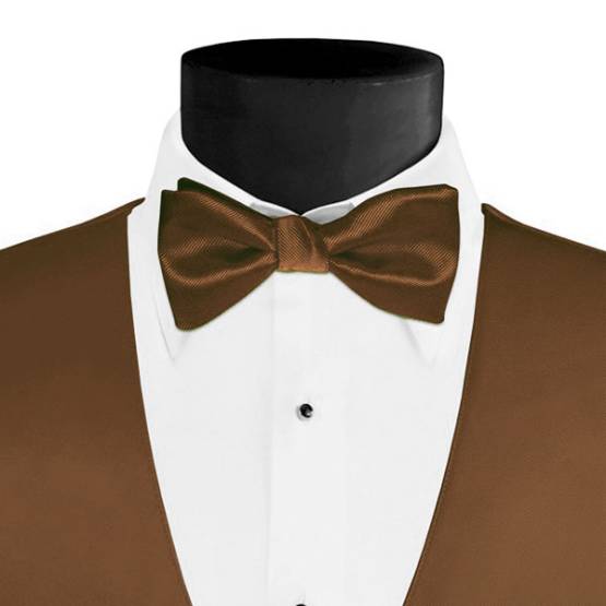 Men's Larr Brio Modern Solid Bow Tie - Bronze