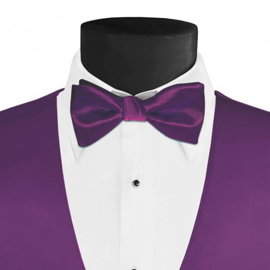 Larr Brio Modern Solid Wisteria Bow Tie