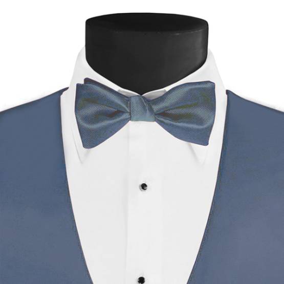 Larr Brio Modern Solid Desert Blue Bow Tie