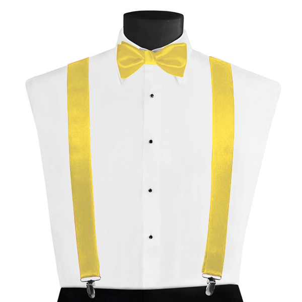 White 'Modern Solid' Suspenders, Suspenders