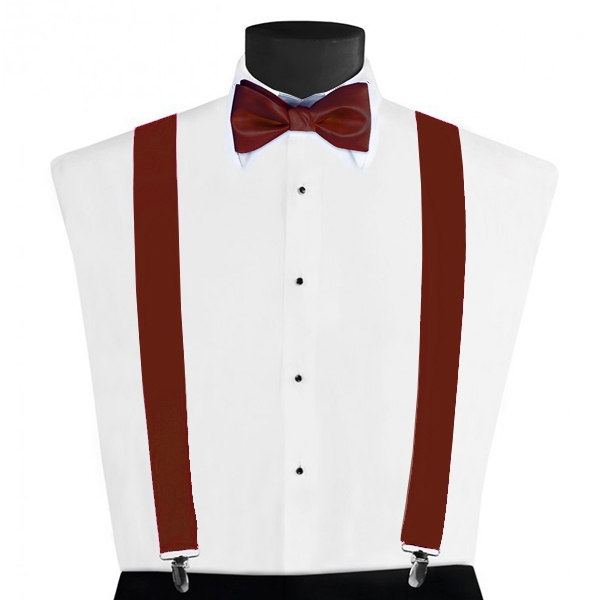 Larr Brio Modern Solid Chianti Suspenders