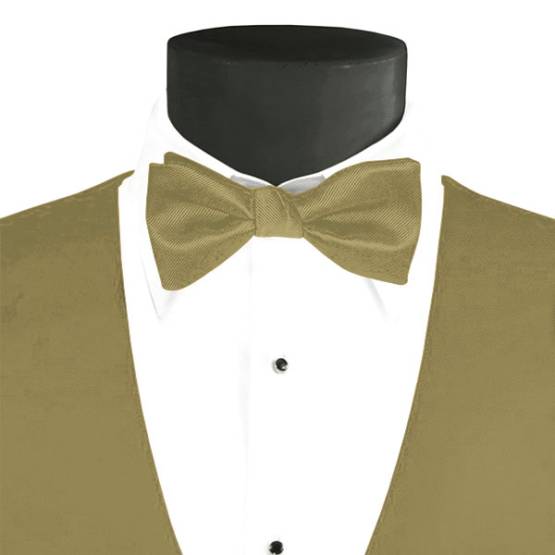 Men's Larr Brio Modern Solid Bow Tie - AA Stone