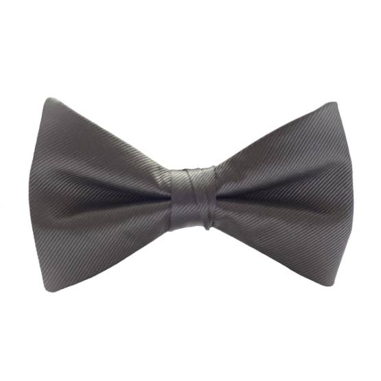 Men's Larr Brio Modern Solid Bow Tie - Charcoal