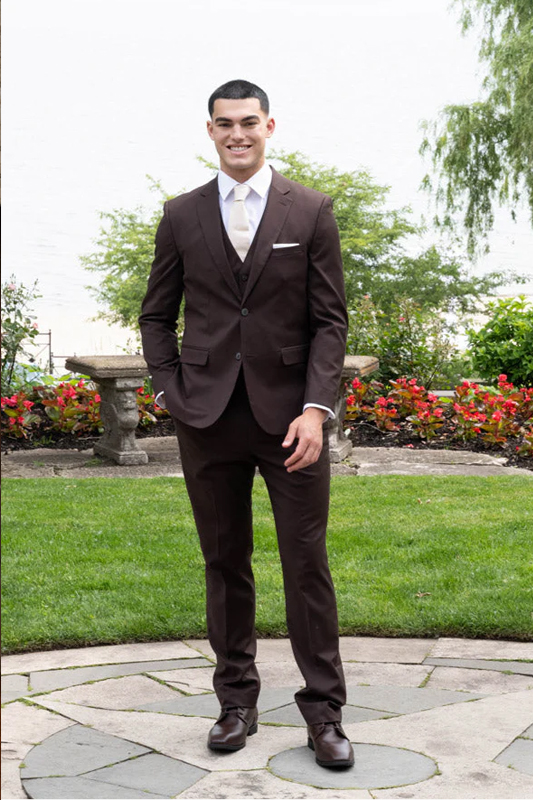 Couture 1910 Men’s Power Stretch Suit - Brown