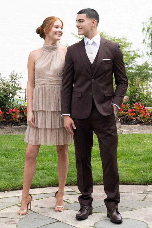 Couture 1910 Men’s Power Stretch Suit - Brown - Image 2