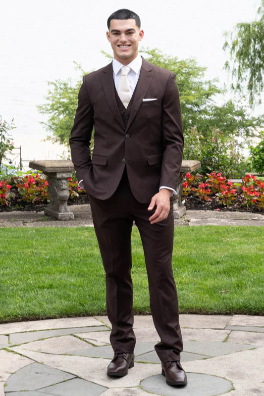 Couture 1910 Men’s Power Stretch Suit - Brown - Image 3