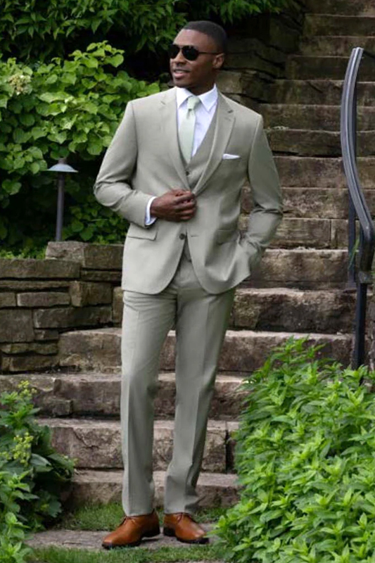 Couture 1910 Men’s Power Stretch Suit - Celadon Green