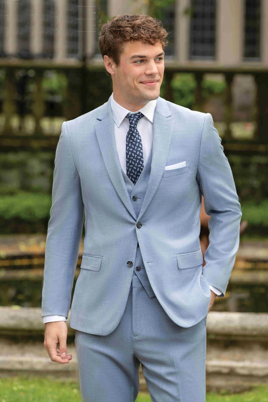 Couture 1910 Men’s Power Stretch Suit - Oxford Blue