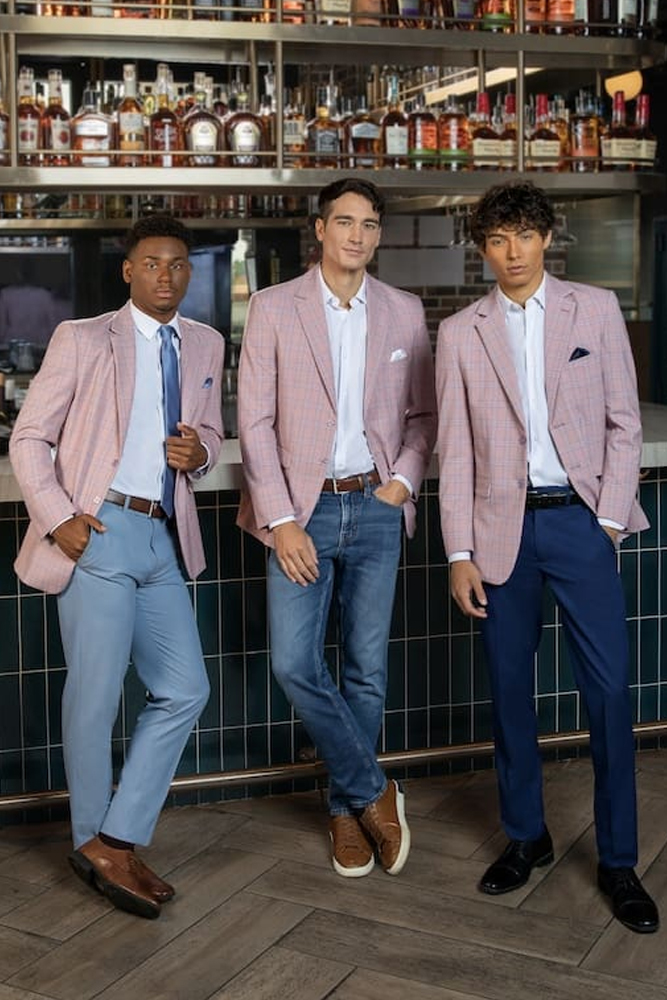 Mark Of Distinction Metro Tonal Plaid Coat - Pink